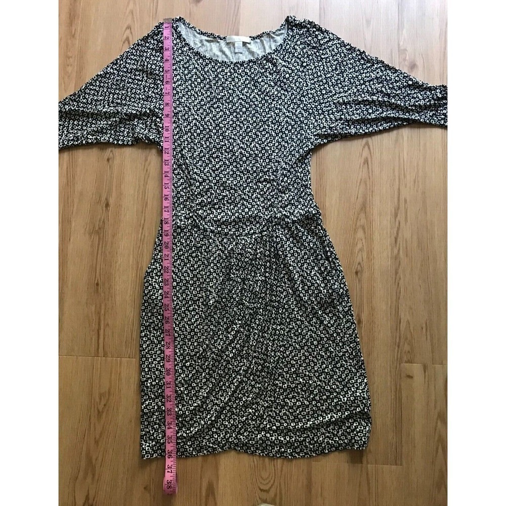 Anthropologie Weston Wear Black Beige Print Empire Waist Pocket Dress S - Picture 4 of 8